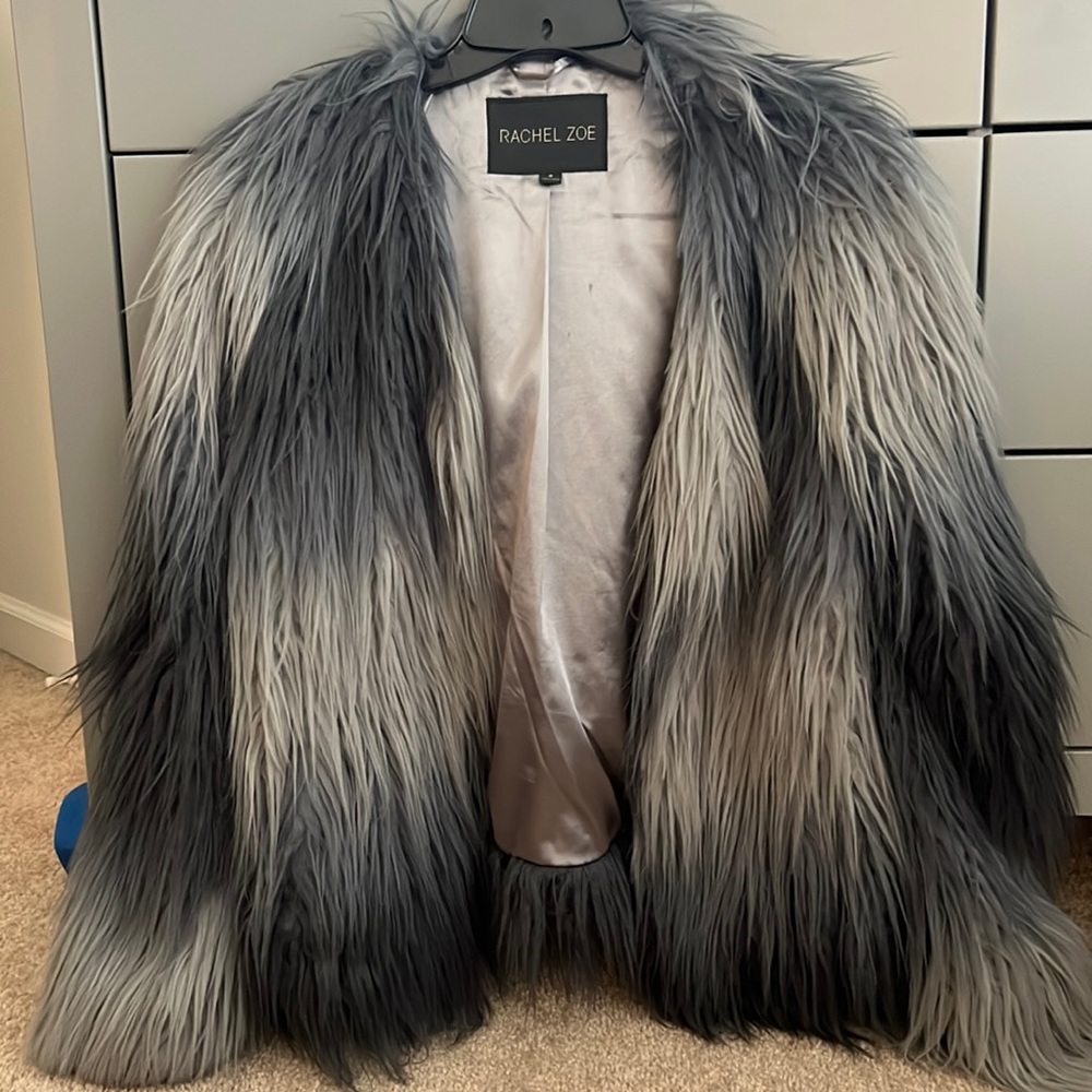 Rachel Zoe faux fur jacket